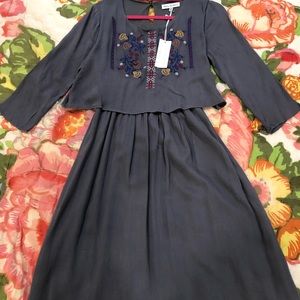 Ashley Lemieux XS Grey/Blue dress